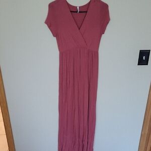 Mother Bee Maternity Dusty Rose Maxi Dress